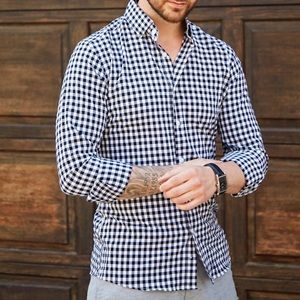 State & Liberty Black/White Gingham Dress Shirt